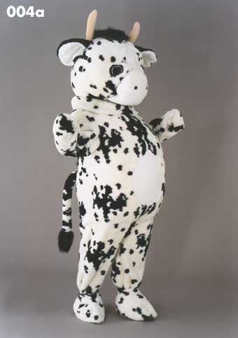 Mascot 004a Cow white - black spots