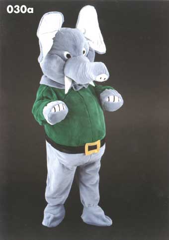 Mascot 030a Elephant - Green shirt
