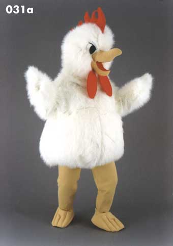 Mascot 031a Chicken - White