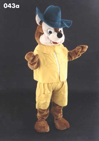 Mascot 043a Fox - Brown - yellow suit