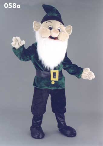 Mascot 058a Elf - green shirt - Click Image to Close