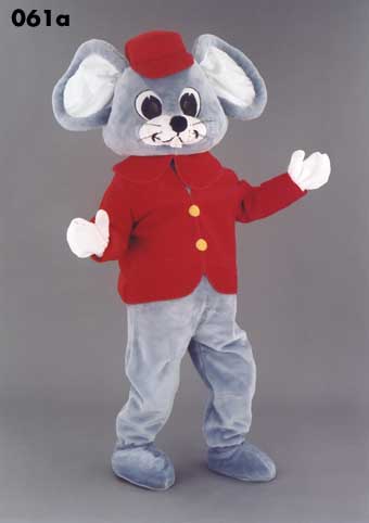 Mascot 061a Mouse Gray in Red jacket