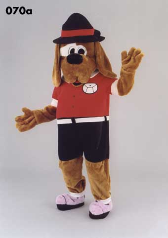 Mascot 070a Dog Hound - Red and Black outfit