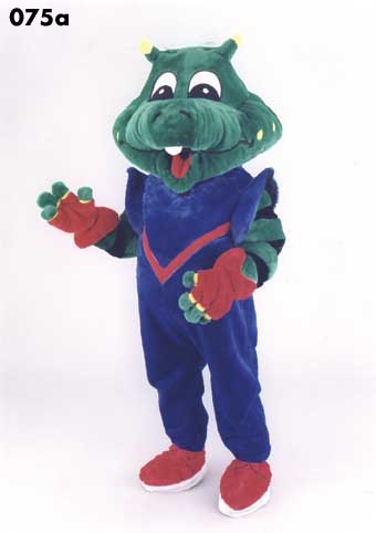 Mascot 075a Gator - Blue outfit - Click Image to Close