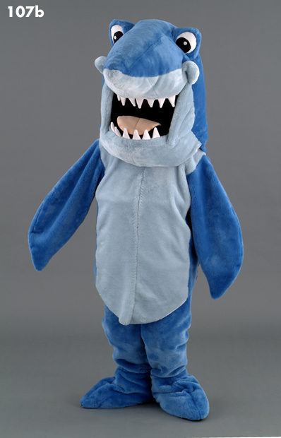 Mascot 107b Fish Shark - Blue - Click Image to Close