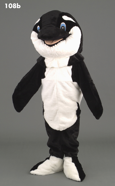 Mascot 108b Fish Killer Whale - Black & white