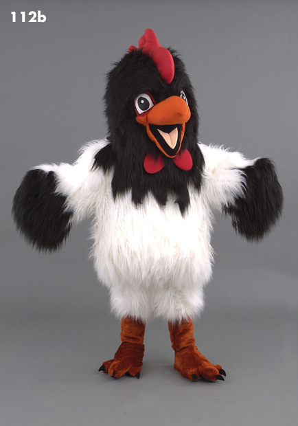 Mascot 112b Rooster - White & Black