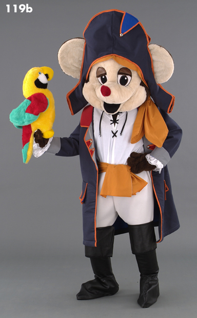 Mascot 119b Mouse Pirate & Parrot - Click Image to Close