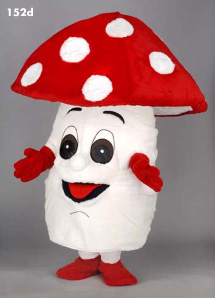 Mascot 152d Mushroom - Red & white