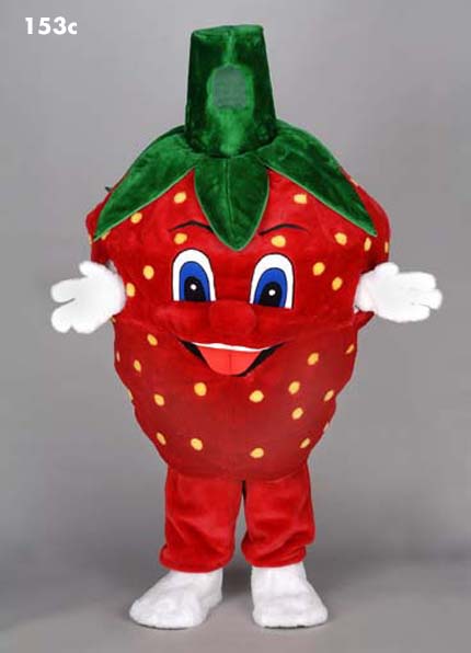 Mascot 153c Strawberry - Red & white - Click Image to Close