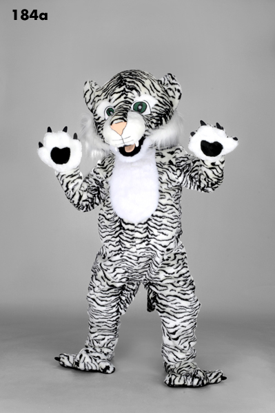 Mascot 184a Tiger - Black & white small stripes - Click Image to Close