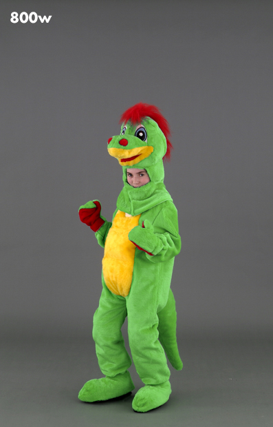 Mascot 800w Dinosaur - Green - Click Image to Close